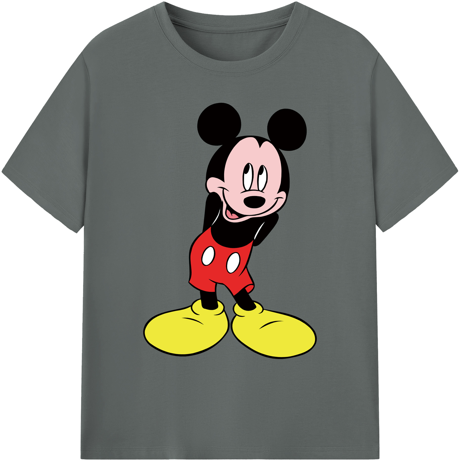 （画像用） ミッキーマウス Mickey Mouse 綿100％ メンズ半袖Tシャツ｜肌触りやわらか＆通気性